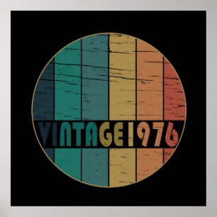 Born in 1976 classic retro poster