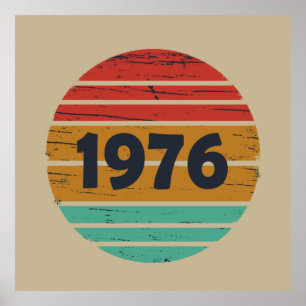 Born in 1976 vintage 50th birthday gift poster