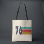 Born in 1976 vintage 50th birthday gift tote bag<br><div class="desc">Add some originality to your wardrobe with this vintage sunset birthday graphic design featuring an awesome typography font. It's a great gift idea for men,  women,  husbands,  wives,  grandmothers,  and grandfathers who will love this unique artwork. The perfect funny holiday present for a happy birthday party.</div>