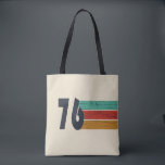 Born in 1976 vintage 50th birthday gift tote bag<br><div class="desc">Add some originality to your wardrobe with this vintage sunset birthday graphic design featuring an awesome typography font. It's a great gift idea for men,  women,  husbands,  wives,  grandmothers,  and grandfathers who will love this unique artwork. The perfect funny holiday present for a happy birthday party.</div>