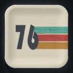 Born in 1976 vintage 50th birthday party paper plate<br><div class="desc">Add some originality to your wardrobe with this vintage sunset birthday graphic design featuring an awesome typography font. It's a great gift idea for men,  women,  husbands,  wives,  grandmothers,  and grandfathers who will love this unique artwork. The perfect funny holiday present for a happy birthday party.</div>