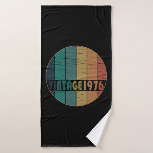 Born in 1976 vintage birthday gift bath towel