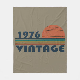 Born in 1976 vintage birthday gift fleece blanket