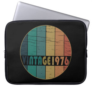 Born in 1976 vintage birthday laptop sleeve