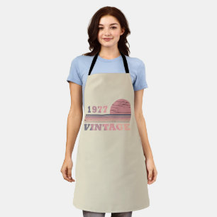 Born in 1977 elegant modern vintage birthday gift apron