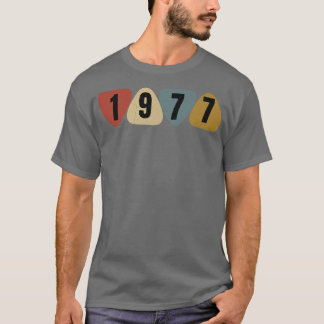 Born In 1977 Guitarist Guitar Pick Music Birthday  T-Shirt