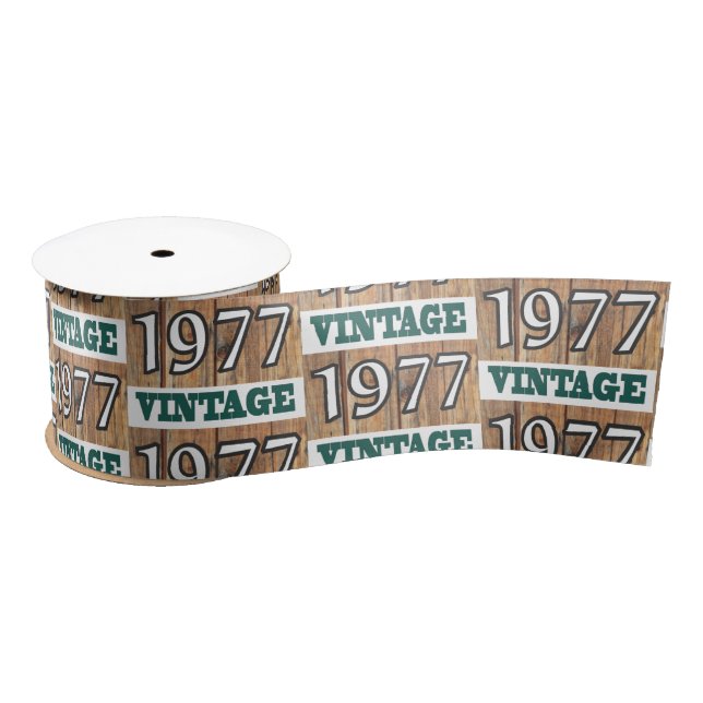 Born in 1977 satin ribbon (Spool)