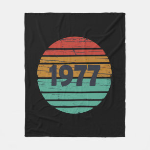 Born in 1977 vintage birthday gift fleece blanket
