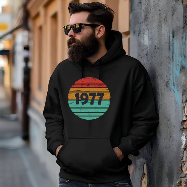 Born in 1977 vintage birthday gift hoodie (Creator Uploaded)