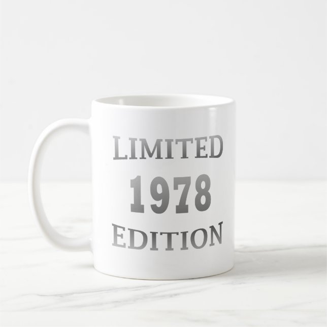 Born in 1978 birthday gift coffee mug (Left)