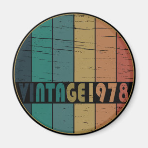 Born in 1978 elegant vintage style birthday magnet
