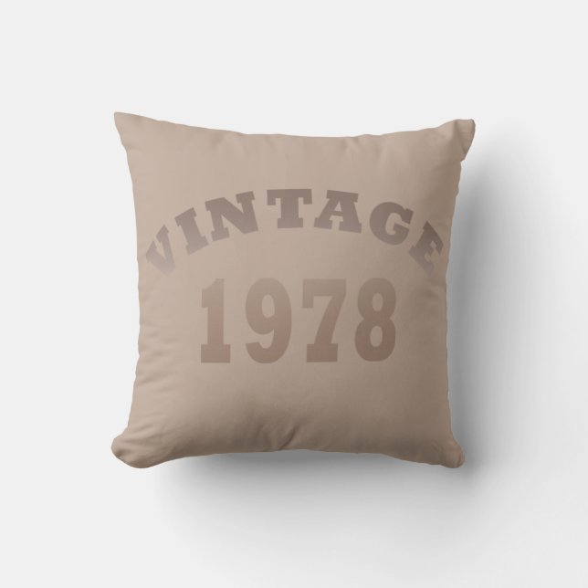 Born in 1978 vintage birthday gift cushion (Front)