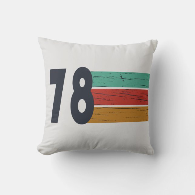 Born in 1978 vintage birthday gift cushion (Front)