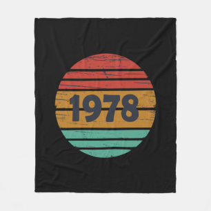 Born in 1978 vintage birthday gift fleece blanket