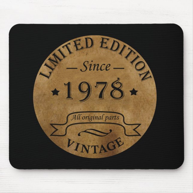 Born in 1978 vintage birthday mouse pad (Front)