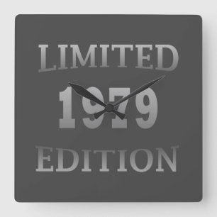 Born in 1979 elegant modern birthday gift square wall clock