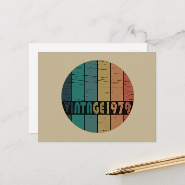 born in 1979 vintage birthday holiday postcard (Front/Back In Situ)