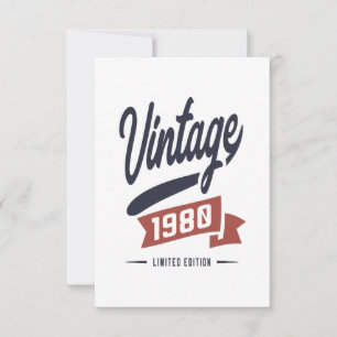 Born in 1980 Birthday RSVP Card