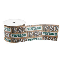 Born in 1980 satin ribbon