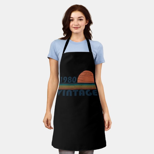 Born in 1980 vintage birthday gift apron (Worn)