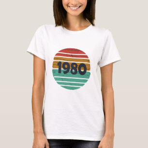 Born in 1980 vintage birthday gift T-Shirt