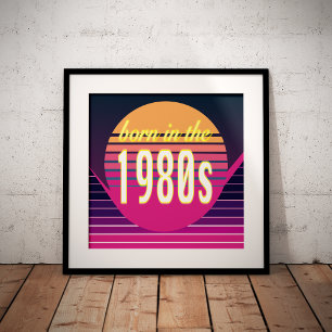 Born in 1980s, Millenials, Gen X, Birth Year Photo Print