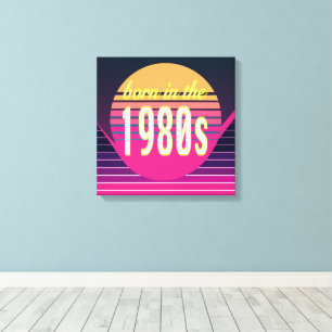 Born in 1980s, Millennials, Gen X, Birth Year Canvas Print