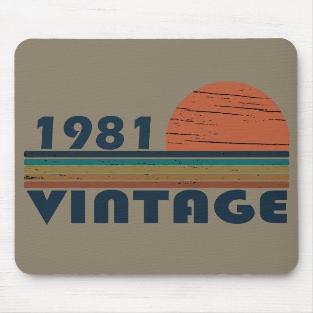 Born in 1981 classic sunset mouse pad (Front)