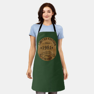 Born in 1981 vintage birthday gift apron