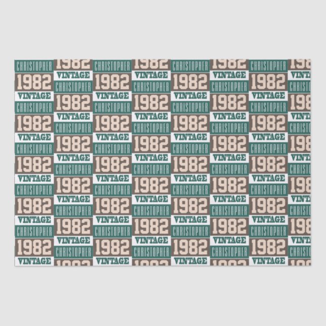 Born in 1982 tissue paper (Front)