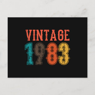 BORN IN 1983 Birthday VINTAGE Men Postcard