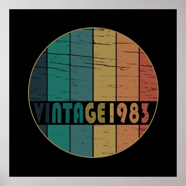 Born in 1983 classic retro poster (Front)