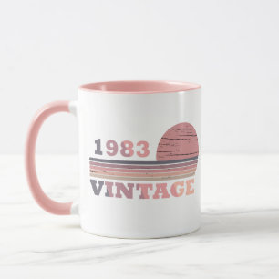 Born in 1983 elegant modern vintage birthday gift mug