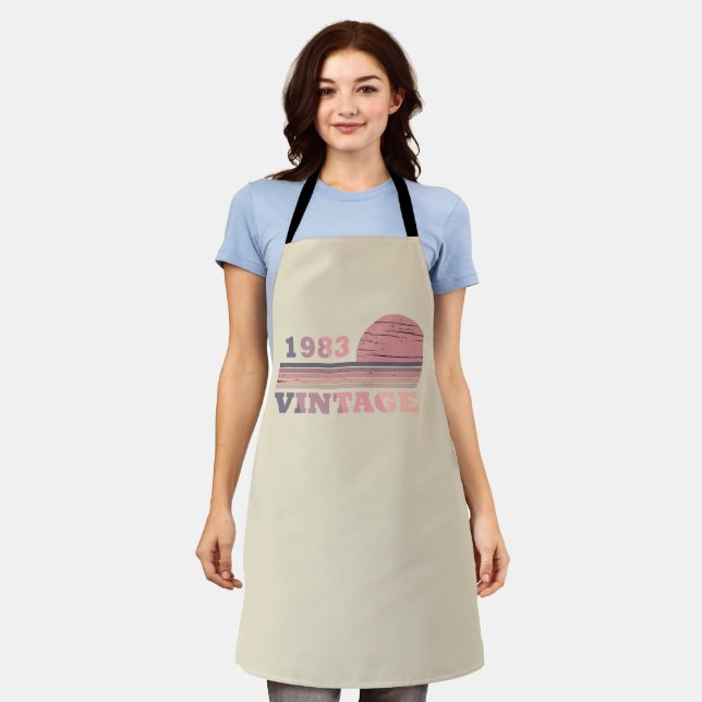 born in 1983 vintage birthday gift apron (Worn)
