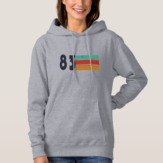 Born in 1983 vintage birthday gift hoodie (Front)