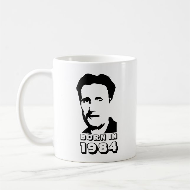 Born in 1984 (George Orwell) Coffee Mug (Left)