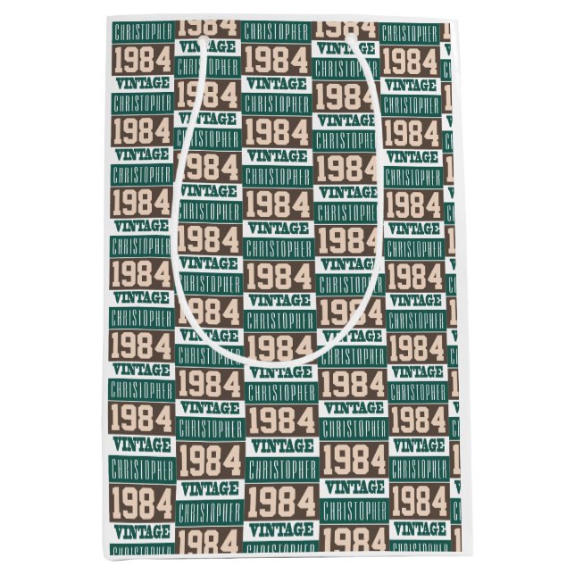 Born in 1984 medium gift bag (Front)