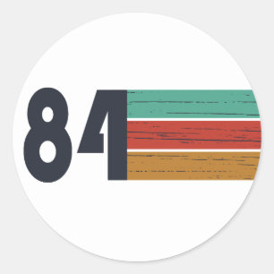 born in 1984 vintage birthday gift classic round sticker