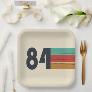 Born in 1984 vintage birthday party paper plate