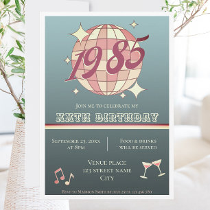 Born in 1985 39th 40th birthday party Invitation