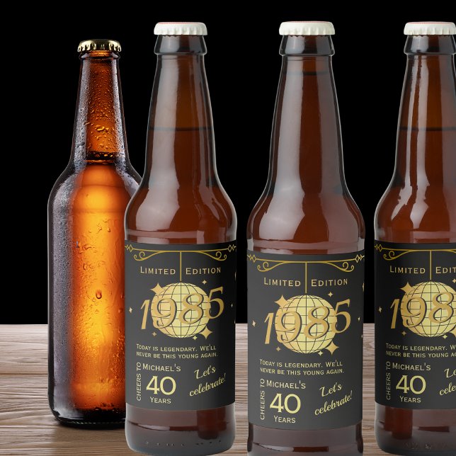 Born in 1985 40th birthday party beer Label Set (Creator Uploaded)
