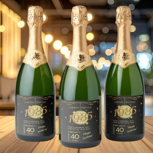 Born in 1985 40th birthday party wine Label Set