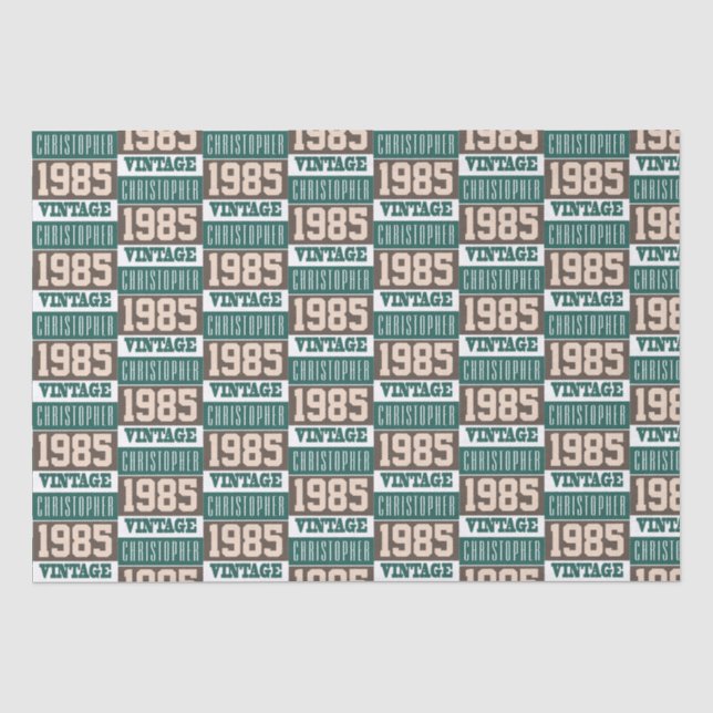 Born in 1985 tissue paper (Front)