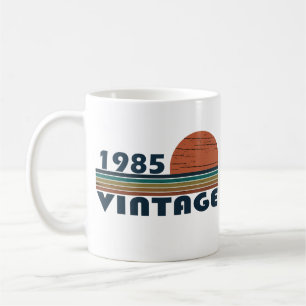 Born in 1985 vintage birthday gift coffee mug
