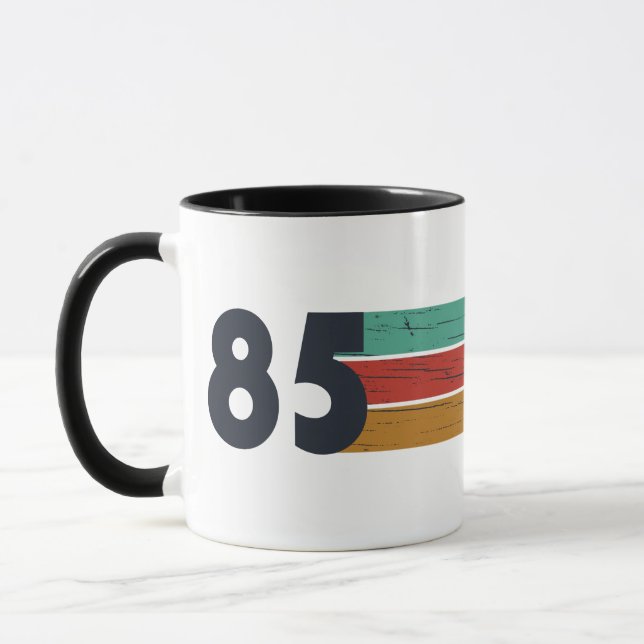 Born in 1985 vintage birthday gift mug (Left)