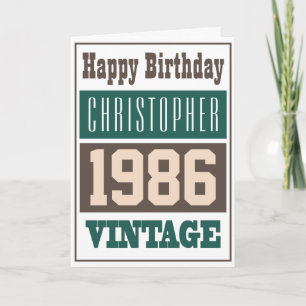 Born in 1986 Greetings Card