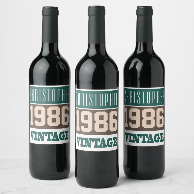 Born in 1986 Personalised Wine Bottle Labels (Bottles)