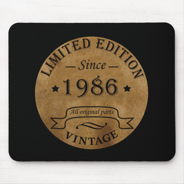 Born in 1986 vintage classic mouse pad (Front)