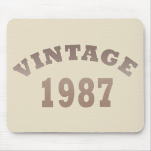Born in 1987 elegant modern vintage birthday gift mouse pad