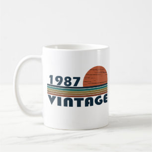 Born in 1987 elegant vintage birthday gift coffee mug